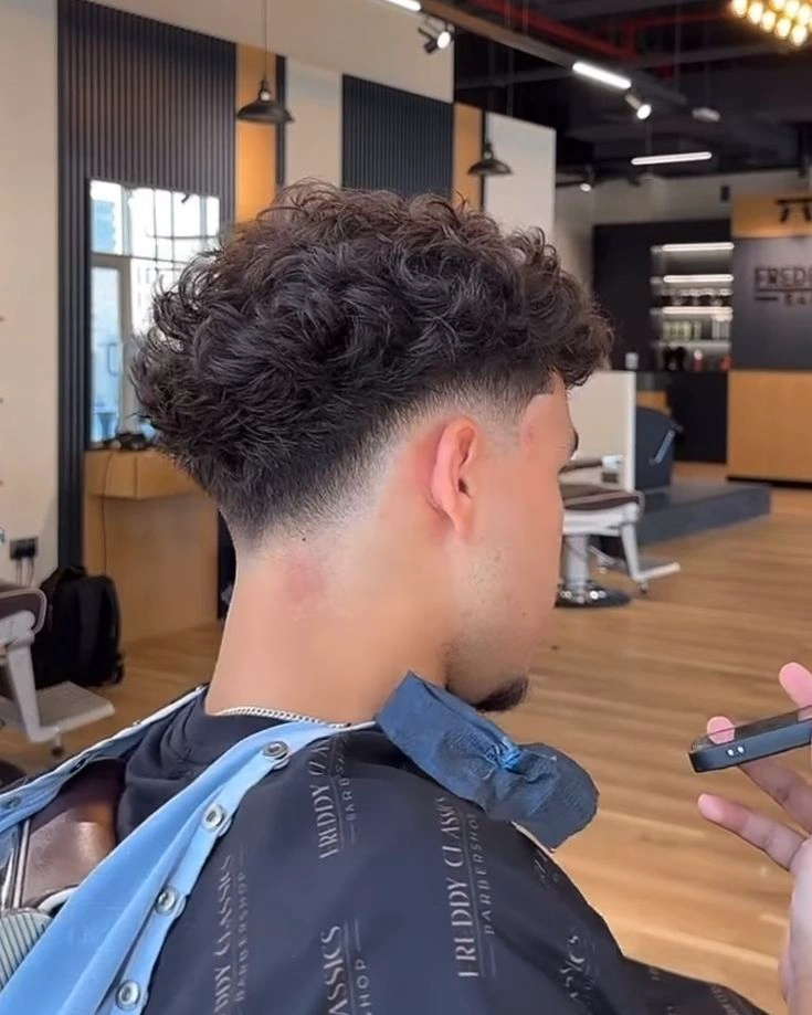 Low Taper Fade Curly Hair