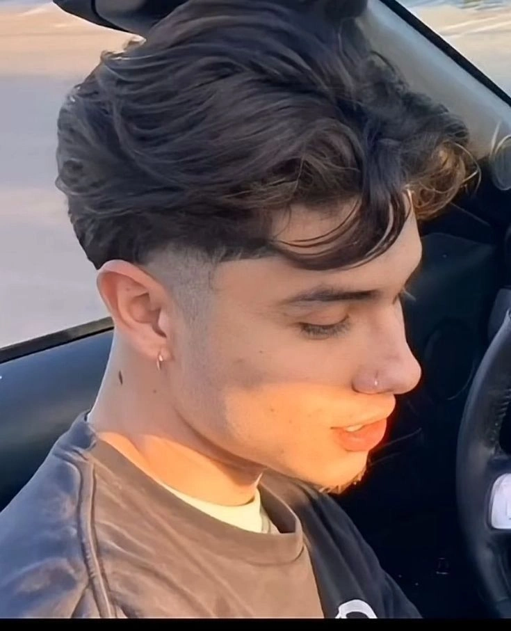 Middle Part Low Taper Fade