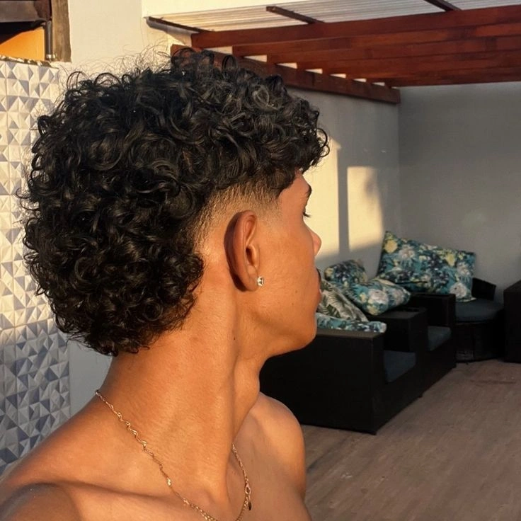 Black Men Mullet Fade