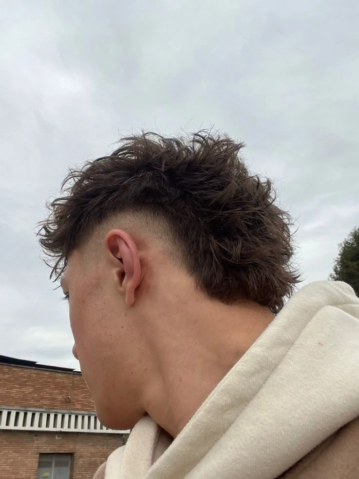 Burst Fade Mullet