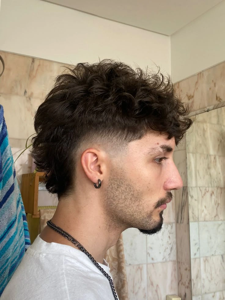 Burst Fade Mullet