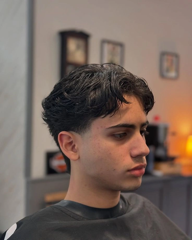 Drop Fade Middle Part