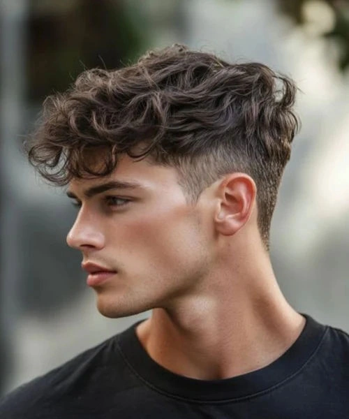 Fade with Long Hair on Top