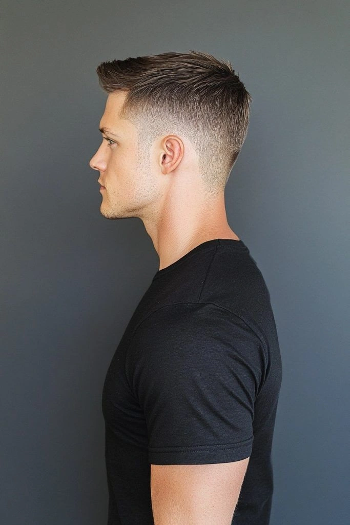 High Fade Straight Hair