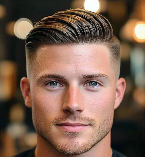 Mid Fade Comb Over