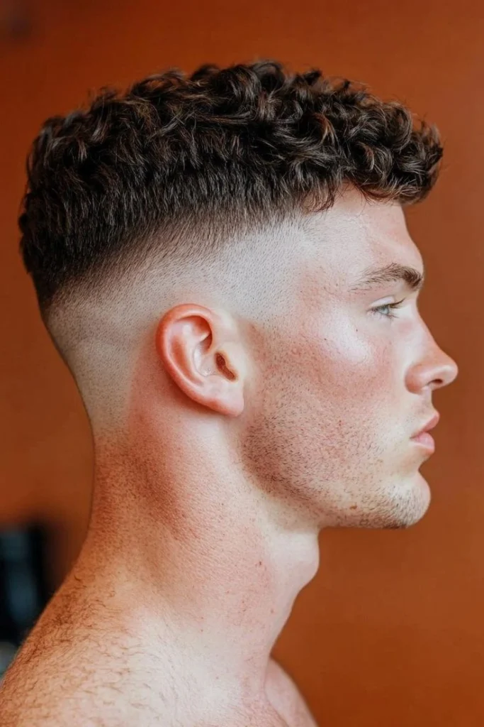 Mid Fade Curly Hair